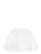 Button Linen Shirt Tops Shirts Long-sleeved Shirts White Mango