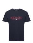 Performance Tee Tops T-shirts Short-sleeved Navy Sebago