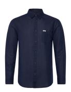 Ls 1 Pkt Shirt Tops Shirts Casual Navy Wrangler