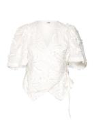 Ari Top Tops Blouses Short-sleeved White Twist & Tango