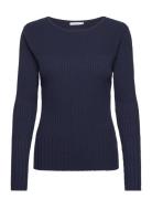 Cayenne Rib Knit Sweater Tops Knitwear Jumpers Navy Tamaris Apparel