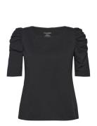 Adrienne - T-Shirt Tops Blouses Short-sleeved Black Claire Woman