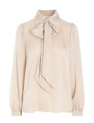 Kikkidea Tops Blouses Long-sleeved Beige Dea Kudibal