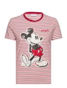 Mickey Patch Tops T-shirts & Tops Short-sleeved Red Desigual