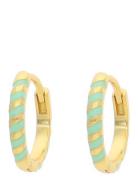 Sadie Accessories Jewellery Earrings Hoops Green Nuni Copenhagen