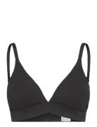 Core Triangle Bralette Lingerie Bras & Tops Soft Bras Bralette Black O...