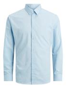 Jjejoe Shirt Ls Plain Noos Tops Shirts Casual Blue Jack & J S