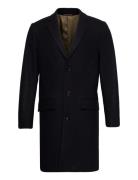 Recycled Wool Coat Villakangastakki Pitkä Takki Navy Lindbergh