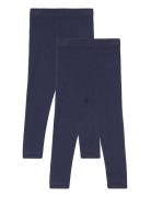 Melange 2-Pack Leggings Bottoms Leggings Navy Copenhagen Colors