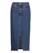 Vmveri Hr Calf Denim Skirt Ga Mix Noos Polvipituinen Hame Blue Vero Mo...