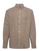 D1. Reg Ut Herringb Shirt Tops Shirts Casual Brown GANT