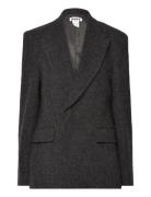 Double Breasted Wool Blazer Blazers Single Breasted Blazers Grey Hope