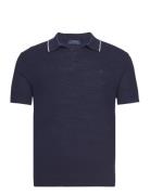 1/17 Cotton Blend-Ssl-Plo Tops Polos Short-sleeved Navy Polo Ralph Lau...
