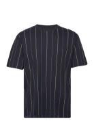 Aop Over D Logo Tee S/S Tops T-shirts Short-sleeved Navy Lindbergh