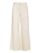 Mid Waist Culotte Jeans Bottoms Jeans Wide Beige Mango