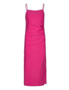 Yasatlanta Sl Midi Dress S. Polvipituinen Mekko Pink YAS