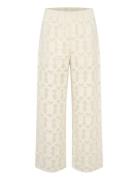 Orikidekb Pants Bottoms Trousers Wide Leg Cream Karen By Simonsen