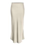 Yaspella Hw Maxi Skirt S. Noos Polvipituinen Hame Cream YAS