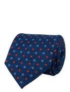 Pattern Silk Tie Solmio Kravatti Blue Portia 1924