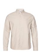 Kristian Oxford Shirt Tops Shirts Casual Beige Les Deux