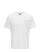 Onskye Reg Photo Ss Tee Tops T-shirts Short-sleeved White ONLY & SONS