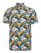 Johan Tropical Vibes Shirt Ss Tops Shirts Short-sleeved Purple Kronsta...