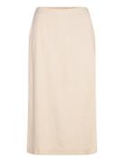 Vmmymilo Hw 7/8 Skirt Wvn Ga Polvipituinen Hame Beige Vero Moda