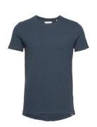 Konrad Slub S/S Tee Tops T-shirts Short-sleeved Blue Gabba