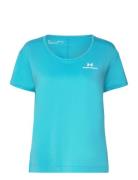 Ua Rush Energy Ss Sport T-shirts & Tops Short-sleeved Blue Under Armou...