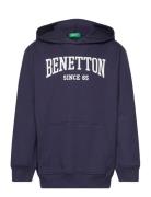 Sweater W/Hood Tops Sweat-shirts & Hoodies Hoodies Navy United Colors ...