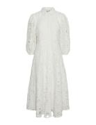 Yashongi 3/4 Ankle Shirt Dress Polvipituinen Mekko White YAS