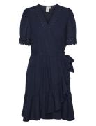 Yasnavina 2/4 Wrap Dress S. Lyhyt Mekko Navy YAS