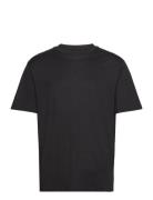 Mercerised Slim-Fit T-Shirt Tops T-shirts Short-sleeved Black Mango