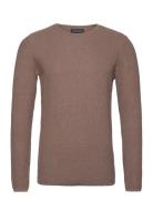 Lauritz Crew Knit Tops Knitwear Round Necks Brown Clean Cut Copenhagen