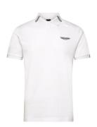 Am Tipped Polo Tops Polos Short-sleeved White Hackett London