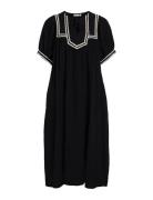 Vimanda S/S Midi Dress Polvipituinen Mekko Black Vila