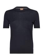 Falyssiasi Tops Knitwear Jumpers Navy BOSS