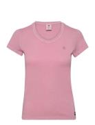 Eyben Slim V T 2.0 Wmn Tops T-shirts & Tops Short-sleeved Pink G-Star ...