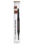 Makeup Revolution Duo Brow Definer Pencil Light Kulmakynä Meikki Brown...