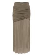 Messigz Long Skirt Pitkä Hame Khaki Green Gestuz