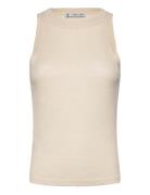 100% Linen Top Tops T-shirts & Tops Sleeveless Beige Mango