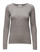 Rwlaica Cashmere Ls O-Neck Raglan P Tops Knitwear Jumpers Grey Rosemun...