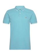 Pique Polo Tops Polos Short-sleeved Blue Lee Jeans