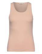 Ludmilla Tank Gots Tops T-shirts & Tops Sleeveless Pink Basic Apparel