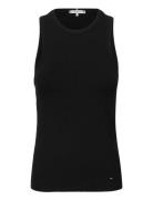 Slim 5X2 Rib Tank Top Ns Tops T-shirts & Tops Sleeveless Black Tommy H...