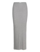 Perla Grey Melange Skirt Pitkä Hame Grey ALOHAS