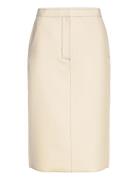 Kellie - Bonded Viscose Blend Polvipituinen Hame Cream Day Birger Et M...