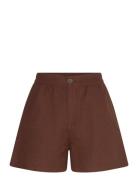 Shorts Sarah Linen Bottoms Shorts Casual Shorts Brown Lindex