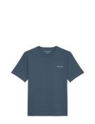 T-Shirts Short Sleeve Tops T-shirts Short-sleeved Blue Marc O'Polo