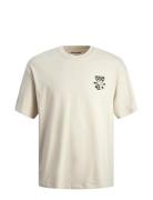 Jjdirk Tee Ss Crew Neck Tops T-shirts Short-sleeved Cream Jack & J S